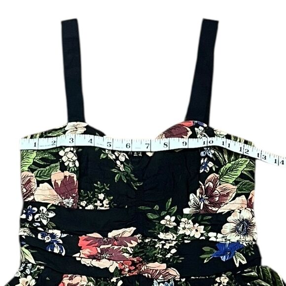Band of Gypsies Black Floral One Piece Romper, Size S - Picture 5 of 9